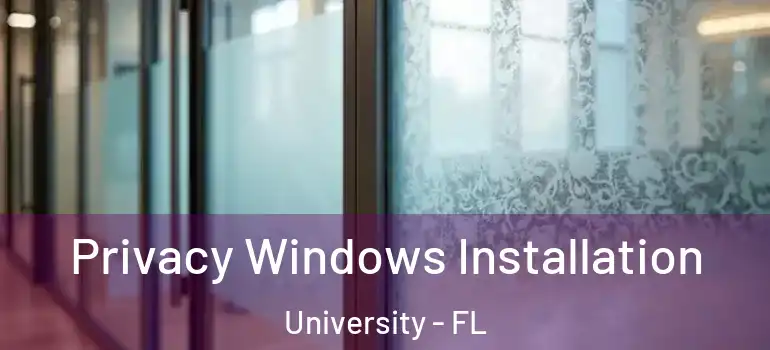  Privacy Windows Installation University - FL