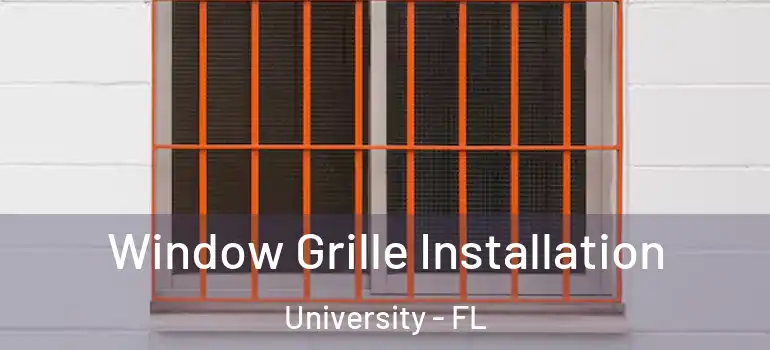  Window Grille Installation University - FL